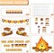 Camping Campfire Bulletin Board Decorations Set, S’mores Marshmallow Classroom Decor Kit, “We Are Fired Up for S’More Learning” Back to School Bulletin Board Cutouts for Classroom Door, Wall, Reading Corner & School Display